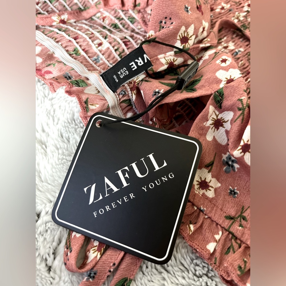 🌸 •ZAFUL• floral print pink dress 🌸 - Picture 3 of 5
